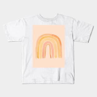 Orange tone boho rainbow Kids T-Shirt